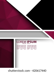 eps10 vector geometric annual report leaflet brochure blank space, abstract design template