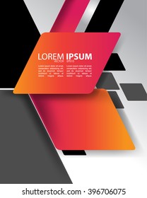 material de concepto geométrico vector eps10 diseño corporativo