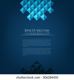 eps10 vector geometric triangular centered elements background illustration