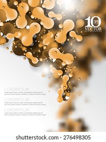 eps10 vector glossy science micro elements background