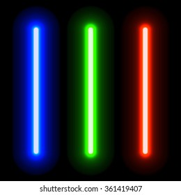 EPS10 vector glowing light swords
