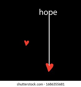 EPS-10 vector graphic
 hope with a heart