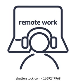 
EPS-10 vector graphic remote work, work at home