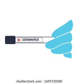 EPS-10 vector graphics, coronavirus test