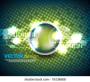eps10 vector green frame background design