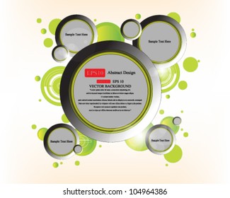 Eps10 Vector Green Icon Concept Background Design