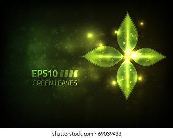 EPS10 vector green leaves design