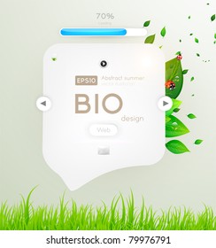 eps10 vector green leaves modern design