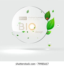 eps10 vector green leaves modern design