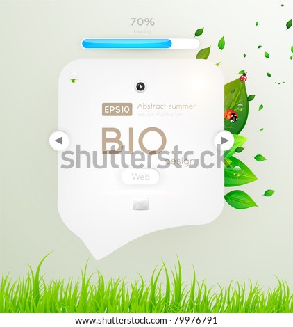 eps10 vector green leaves modern design
