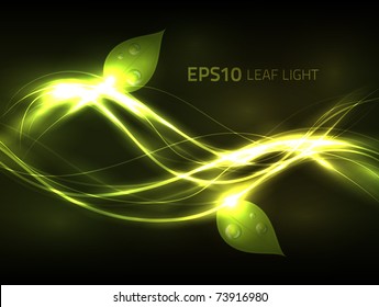 EPS10 vector green nature lines