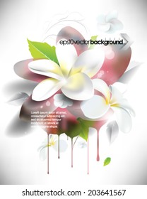 eps10 vector grunge 3d flower background