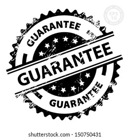 EPS10 Vector : Guarantee Rubber Stamp with Grunge (Sticker, Tag, Icon, Symbol)