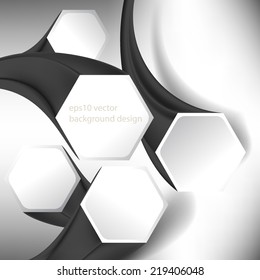 eps10 vector hexagon elements three-dimensional concept business background