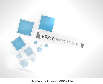 EPS10 vector hi-tech geometry chaos design against a white background