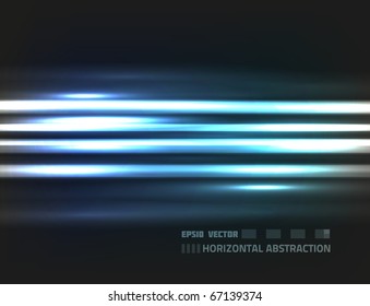 EPS10 vector horizontal abstraction design against dark background; composition is colored in shades of blue