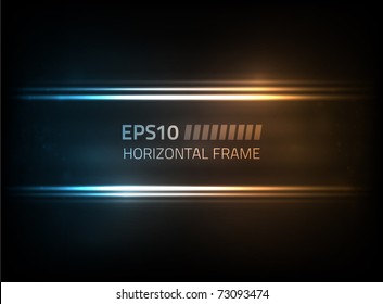 EPS10 vector horizontal frame against a dark background