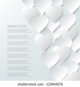 Eps10 Vector illustration Abstract 3d Overlapping hearts background design