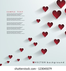 Eps10 Vector illustration Abstract 3d Concept hearts background design