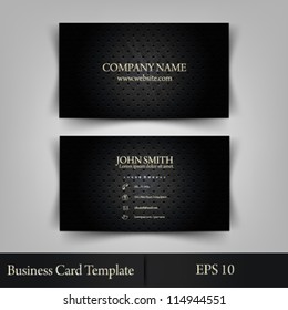 eps10 vector illustration abstract elegant metallic business card template