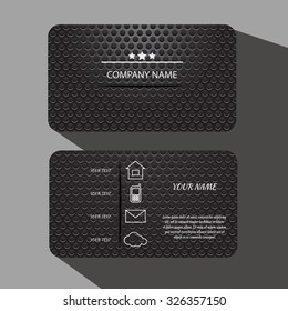 eps10 vector illustration abstract elegant metallic business card template