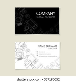 Eps10 Vector Illustration Abstract Elegant Business Card Template