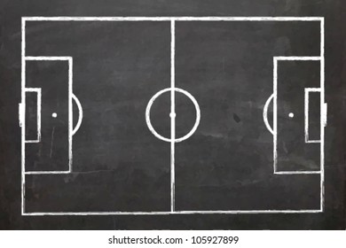 EPS10 Vector Illustration of a Blackboard with a Football field