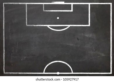 EPS10 Vector Illustration of a Blackboard with a Football field