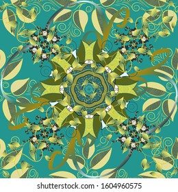 EPS10 Vector illustration. Cute seamless floral print with spring flowers. Beautiful fabric pattern.