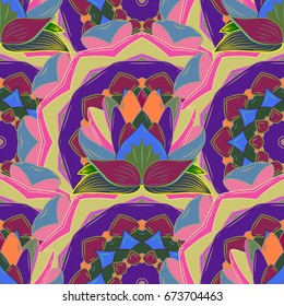 EPS10 Vector illustration. Cute seamless floral print with spring flowers. Beautiful fabric pattern.