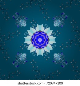 EPS10 Vector illustration. Cute seamless floral print with spring flowers. Beautiful fabric pattern.