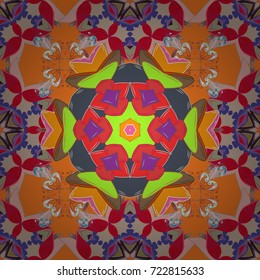 EPS10 Vector illustration. Cute seamless floral print with spring flowers. Beautiful fabric pattern.