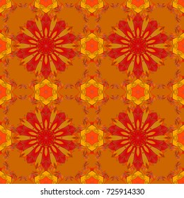EPS10 Vector illustration. Cute seamless floral print with spring flowers. Beautiful fabric pattern.