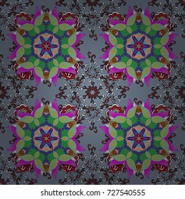 EPS10 Vector illustration. Cute seamless floral print with spring flowers. Beautiful fabric pattern.