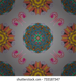 EPS10 Vector illustration. Cute seamless floral print with spring flowers. Beautiful fabric pattern.