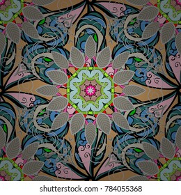 EPS10 Vector illustration. Cute seamless floral print with spring flowers. Beautiful fabric pattern.