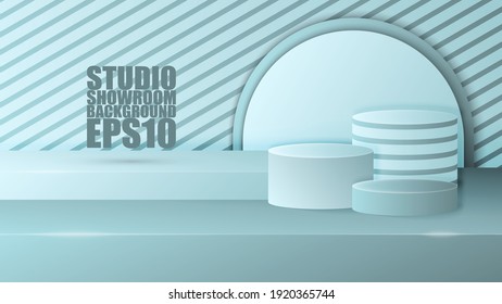 Ilustración vectorial EPS10. Diseño de una lujosa sala de exposición. Fácil de usar para promocionar sus productos.
