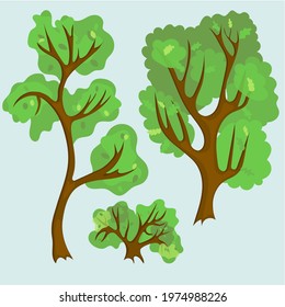 eps10 vector illustration. different trees