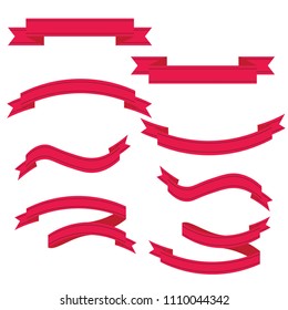 eps10 vector illustration fabric or leather style red ribbon with copy space for text