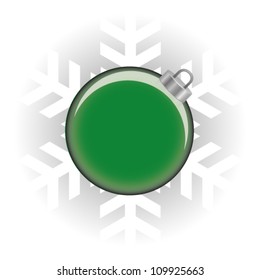 EPS10 Vector illustration of the Libya flag in a bauble with snowflake in background