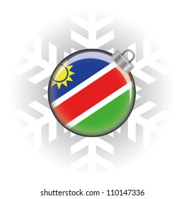 EPS10 Vector illustration of Mabibia flag in a bauble with snowflake in background