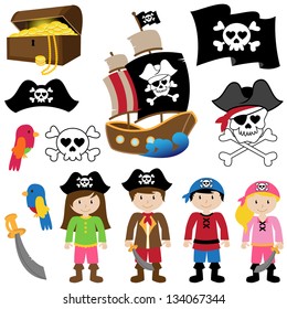 EPS10 Vector Illustration of Pirates