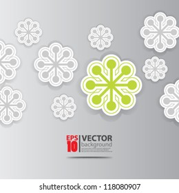 eps10 vector illustration snow flakes Christmas background template