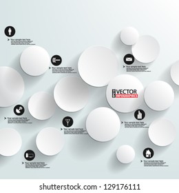 Eps10 Vector Infographics Abstract 3d circles background design
