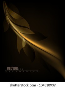 eps10 vector isolated golden foliage design