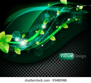Eps10 Vector Leaves in Steel for Business Background Design