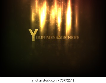 EPS10 vector light shining from the top of the composition on a text of your choice
