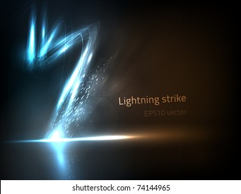 EPS10 vector lightning strike