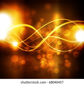 EPS10 vector line abstraction design against dark background