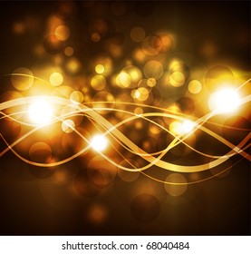 EPS10 vector line abstraction design against dark background